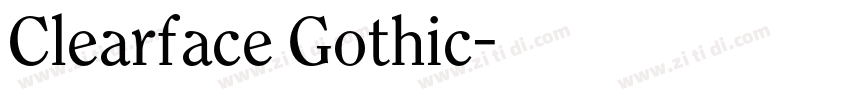Clearface Gothic字体转换